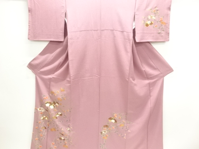 JAPANESE KIMONO / HOMONGI / KINSAI / YUZEN / FLOWER 
